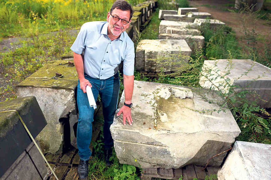 Hat den Überblick über Dresdens schwerstes Puzzle: Reinhard Koettnitz, Leiter
des Straßen- und Tiefbauamtes.