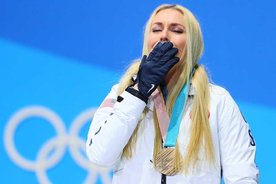Lindsey Vonn gewann bei den Winterspielen in Südkorea die Bronzemedaille in der Abfahrt.