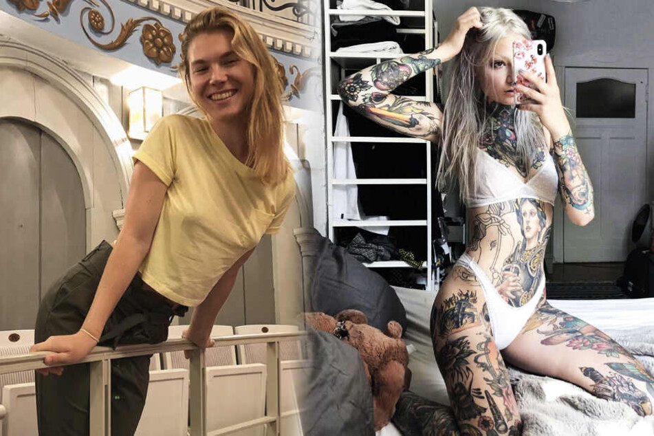 Tatjana (22, l.) wurde Achte in der letzten GNTM-Staffel. Die Transgender-Kandidatin macht jetzt gemeinsame Sache mit Musikerin Mareike Lerch (r.).
