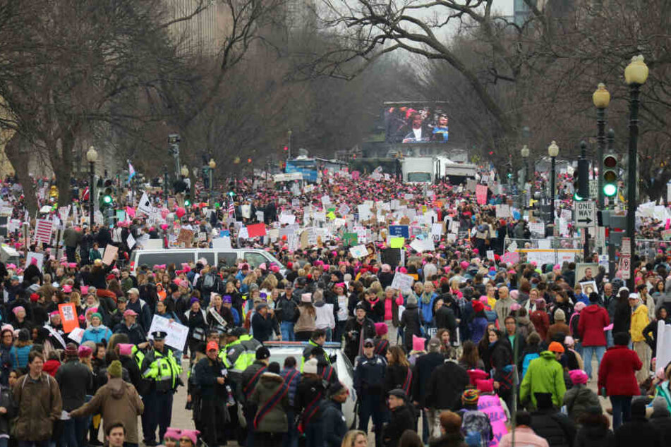In Washington gingen mindestens 500.000 Menschen auf die Straße.