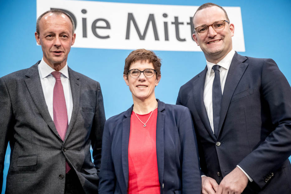 Friedrich Merz (63), Annegret Kramp-Karrenbauer (56) und Jens Spahn (38) kämpfen um die CDU-Spitze.