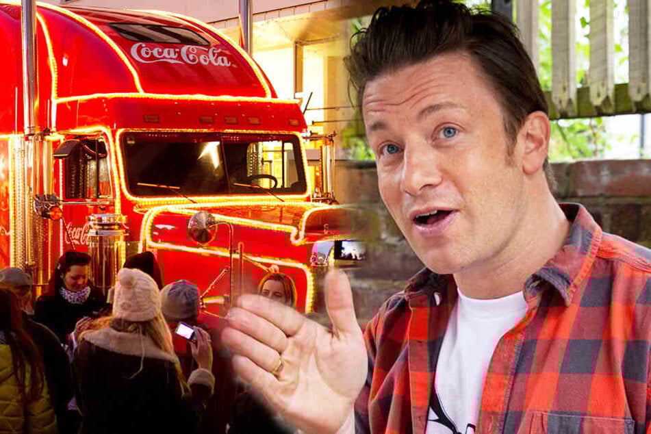 Starkoch Jamie Oliver fordert Cola auf, statt zuckerhaltiger Getränke Wasser zu verteilen.