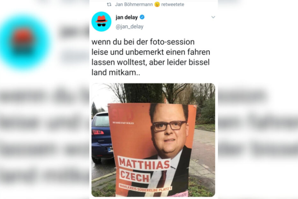 Dieser Tweet wurde von Jan Delay schnell wieder gelöscht.