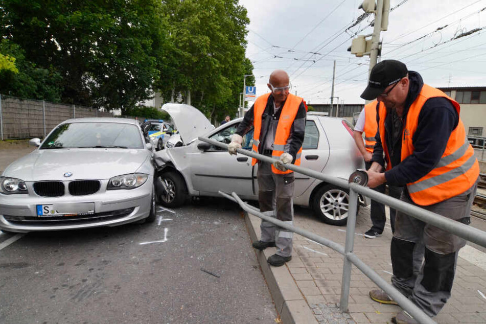 An dem Geländer darf nun ordentlich geflext werden.