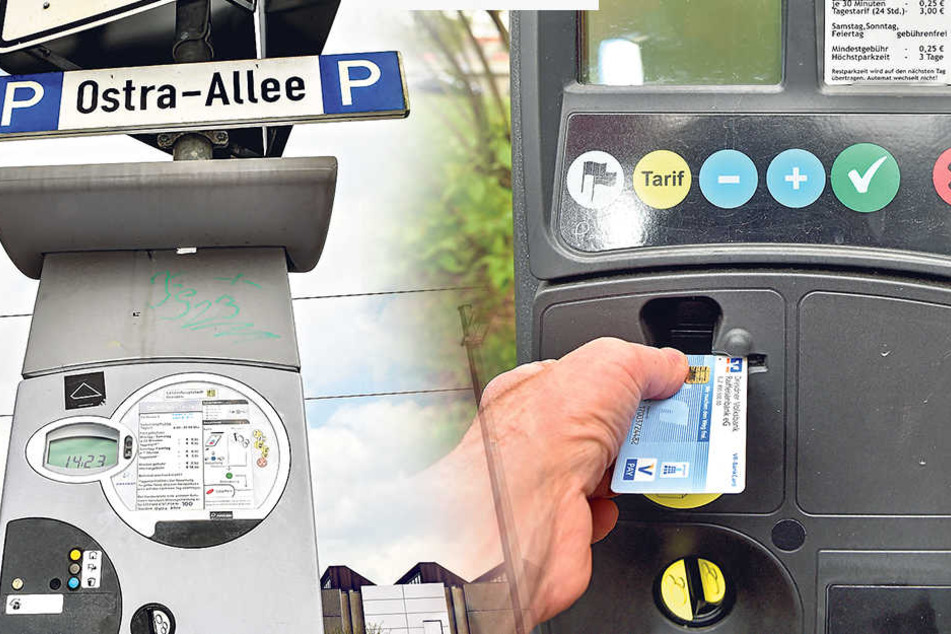 Wer keine
Geldkarte
zur Hand
hat, muss
an den
alten Automaten
mit
Münzen
zahlen.