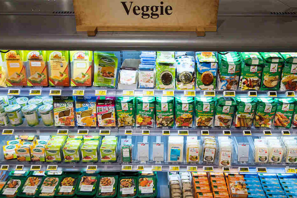 "Veggie"-Produkte in einem Supermarkt.