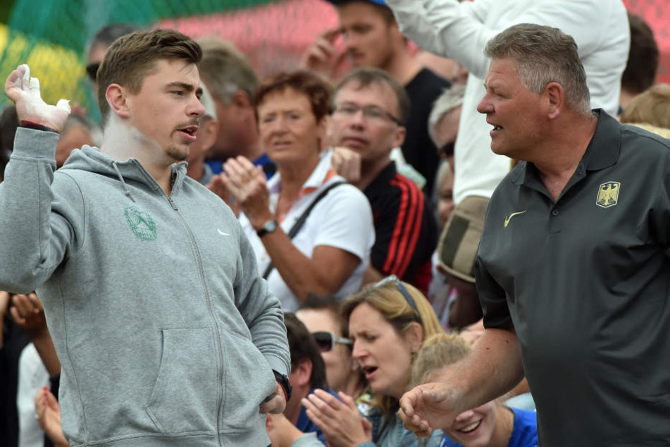 Kugelstoß-Weltmeister David Storl (l.) hat sich von seinem Trainer Sven Lang getrennt.