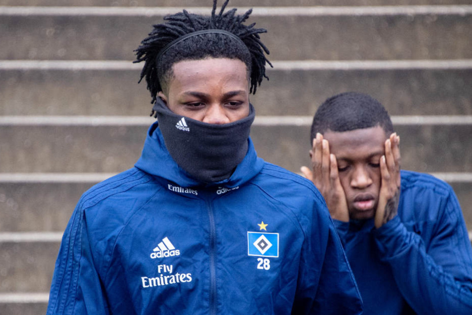 Zum Trainingsauftakt am 5. Januar erschien Gideon Jung dick eingepackt.