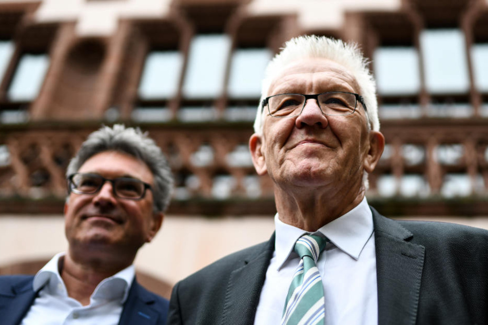 Kretschmann mit dem abgewählten OB von Freiburg, Dieter Salomon.