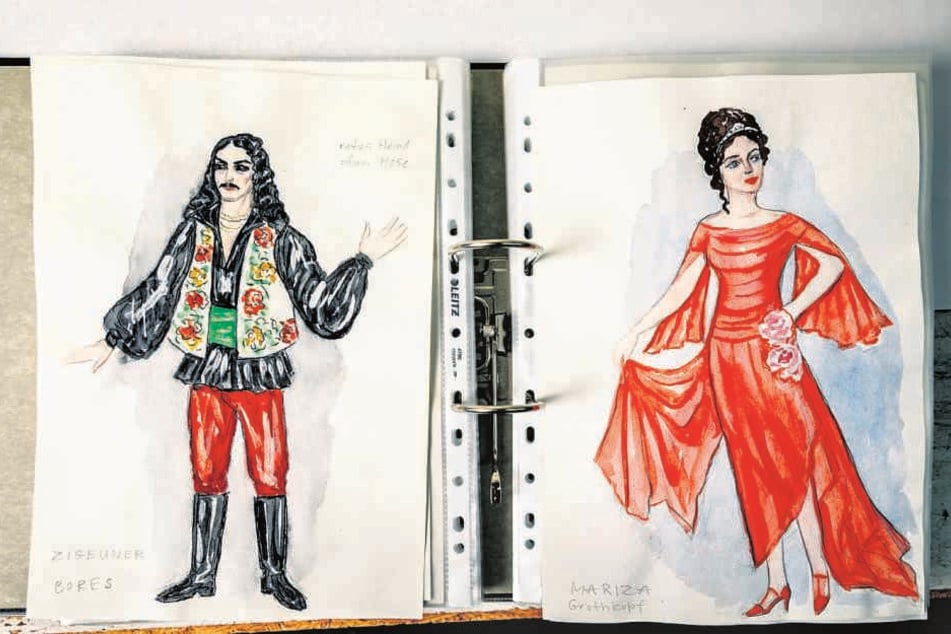 Die Entwürfe für die Kalman-Operette "Gräfin Mariza" sind selbst kleine Kunstwerke.
