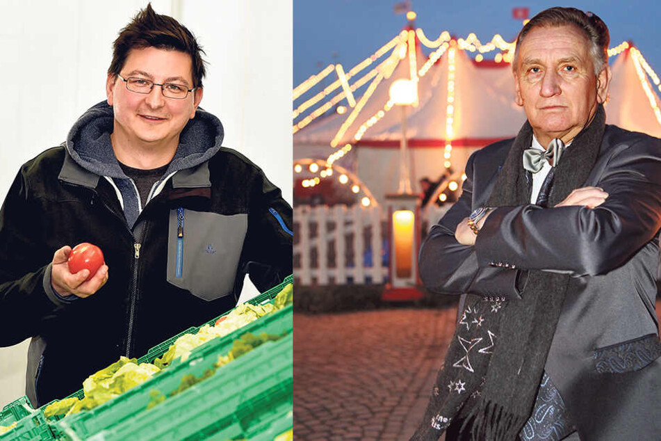 Tafel-Chef Andreas Schönherr (40, li.)
bei der eigentlichen Hauptaufgabe der Dresdner Tafel, der Essensverteilung. Die Tafel hat keine Tickets vom Dresdner Weihnachts-Circus bekommen.