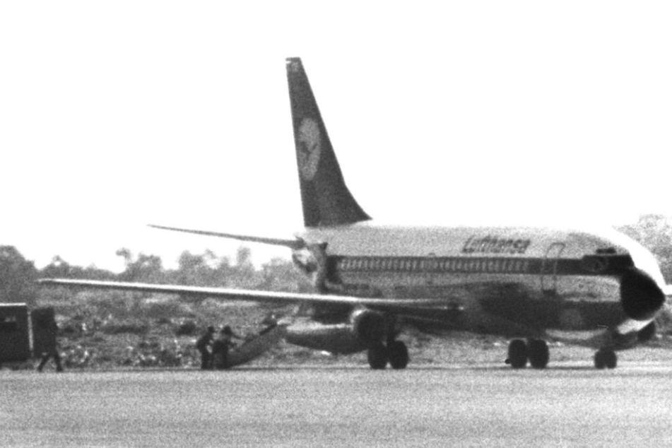 Oktober 1977: Die "Landshut" nach ihrer Landung im somalischen Mogadischu.