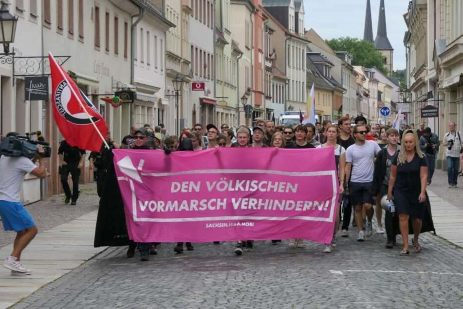Mehrere Bündnisse und Gruppierungen versammelten sich am vergangenen Freitag zum Protest in Grimma.