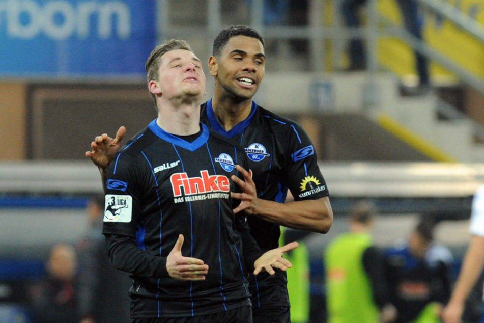 Marlon Ritter (l.) ärgerte sich über eine vergebene Chance, Kwame Yeboah machte dagegen sein erstes Saisontor.