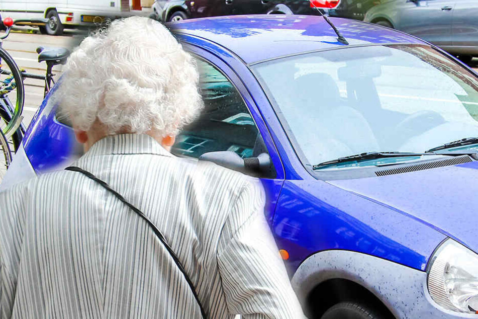 Die hilflose Oma wurde blutig geschlagen, dann war sie auch noch ihr Auto los.