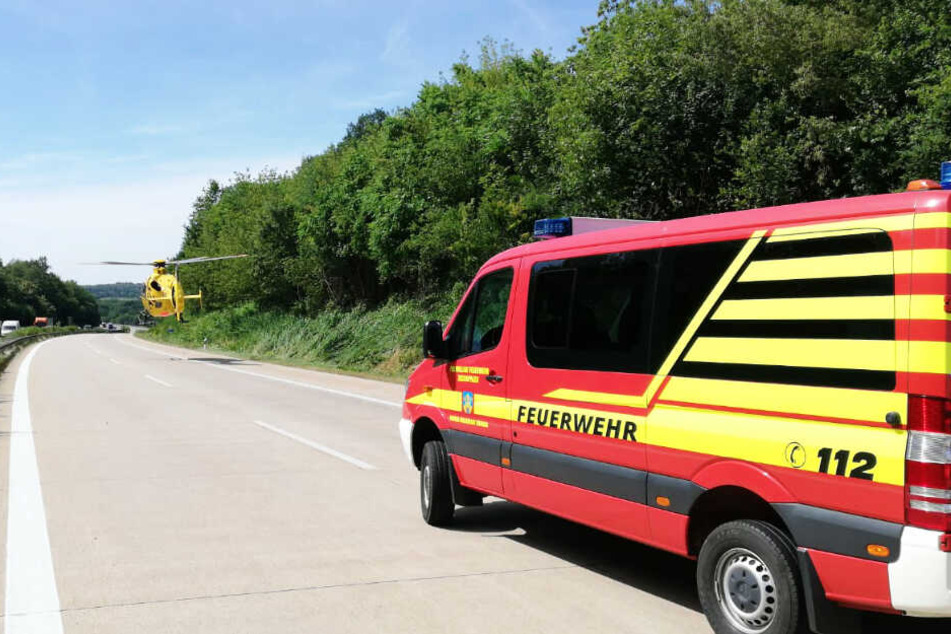Auch ein Rettungshubschrauber kam zum Einsatz.