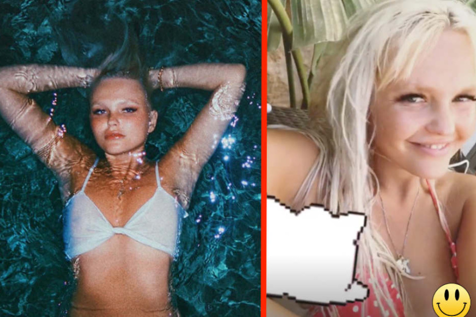 Das Model liebt es, sich bei Instagram in aufreizenden Posen zu zeigen. (Bildmontage)