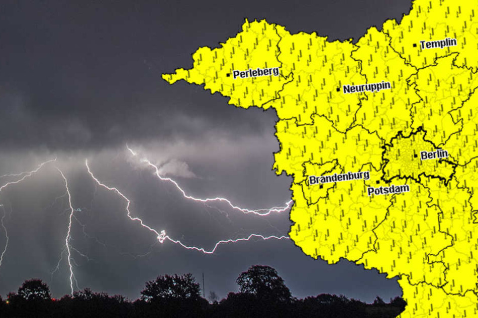 Dienstagnacht soll es erneut starke Unwetter über Berlin und Brandenburg geben. (Symbolbild)