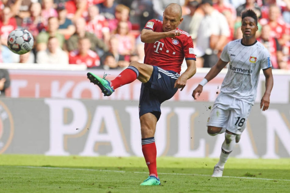 Arjen Robben erzielte in der ersten Hälfte das 2:1 für den FC Bayern München.