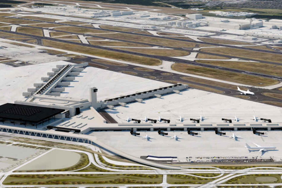 So könnte er aussehen: Der neue Flugsteig G in Frankfurt.