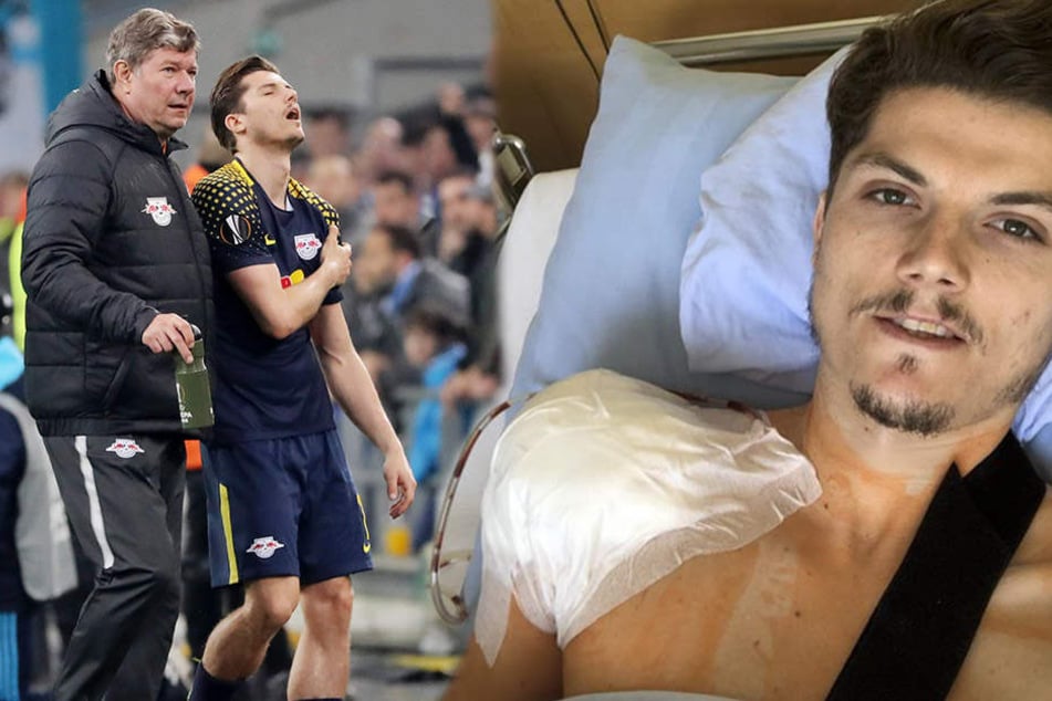 Marcel Sabitzer hatte sich vor fast einer Woche seine linke Schulter ausgekugelt. Mit einem Selfie aus dem Krankenhaus meldete er sich jetzt bei den Fans.