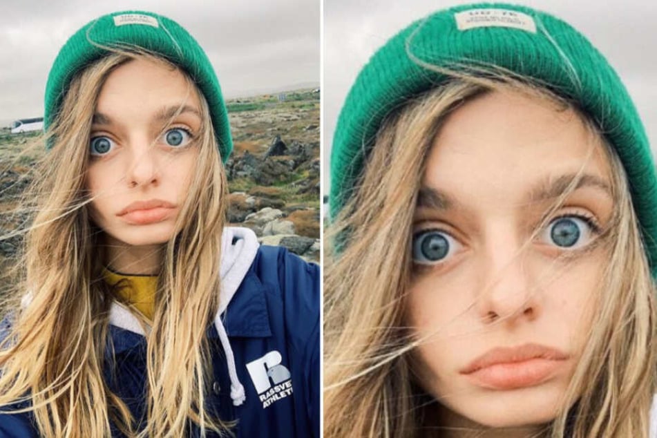 Das Instagram-Model Maria Oz hat außergewöhnlich große Augen.