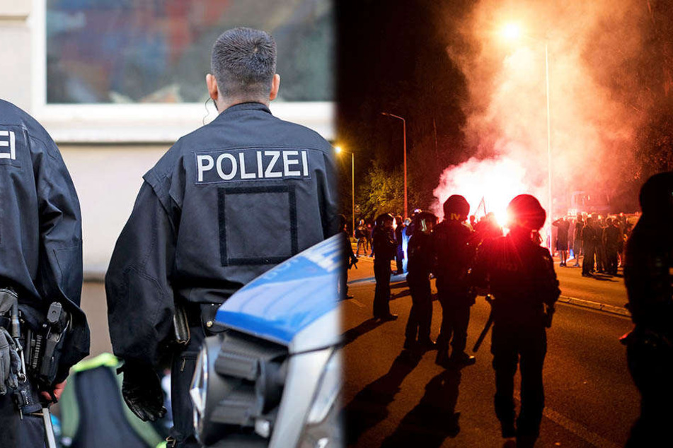 Beamte haben zwei Wohnungen im Zusammenhang mit den Ausschreitungen in Heidenau 2015 durchsucht.