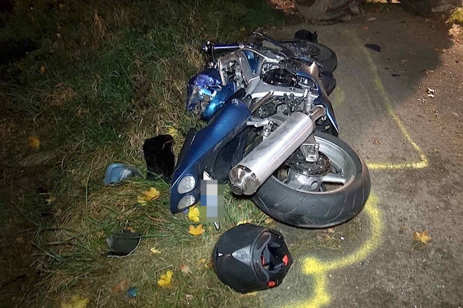 An dem Motorrad entstand ein Totalschaden.