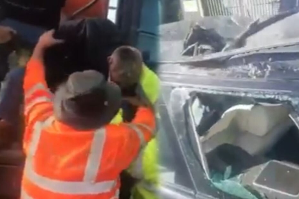 Racheakt? Betrunkener Baggerfahrer zerstört Range Rover vom Chef