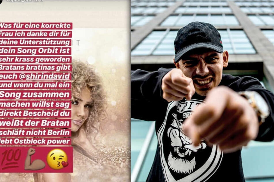 Auf Instagram supportet Capital Bra Shirin David und macht ihr ein verlockendes Angebot.