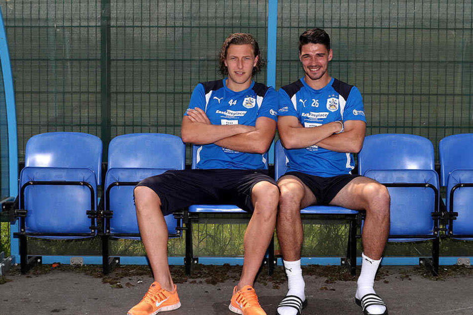 Michael Hefele (links) und Christopher Schindler sind ein Teil der "deutschen Fraktion" bei Huddersfield Town.