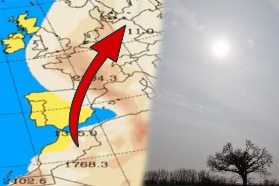 Aus Nordafrika kommt der Wüstenstaub zu uns und legt die Sonne hinter einen Schleier.