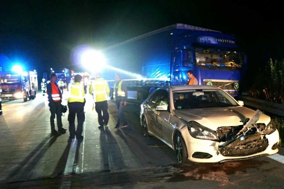 Eines der am Unfall beteiligten Taxis.