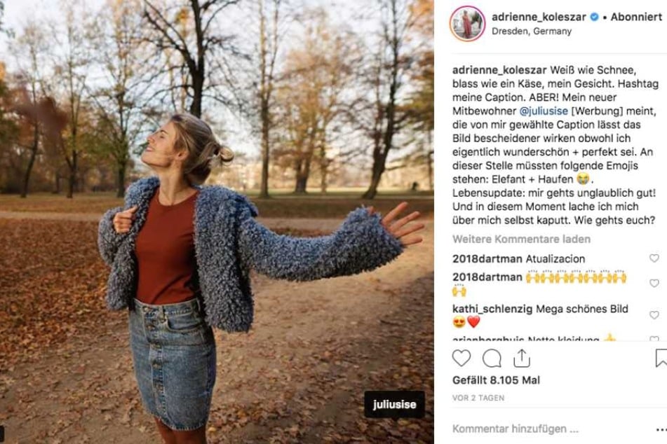 Auf diesem Post aus dem Großen Garten in Dresden verlinkte Adrienne Julius.