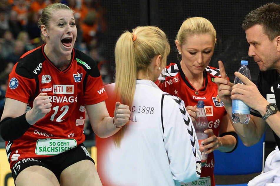 Cross (li.) und ist auf dem Feld eine echte Stimmungskanone. Laura Dijkema (Mitte) und Maeike Hindriksen (2.v.re.) im Gespräch mit ihrem Ex-Trainer Alex Waibl.
