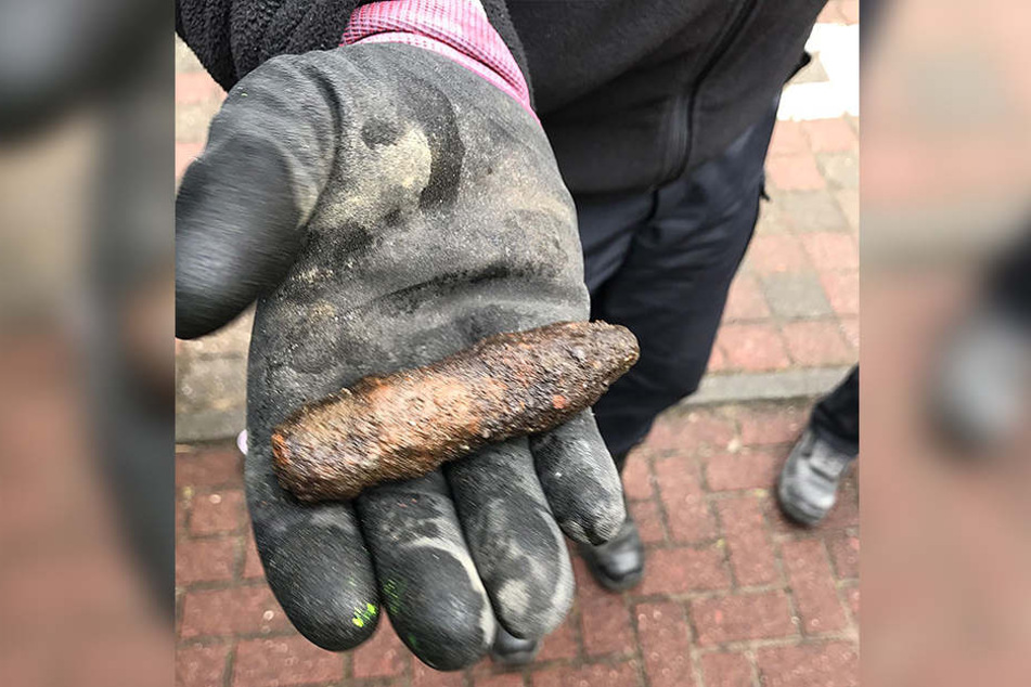 Diese Handgranate entdeckte ein 36-Jähriger auf seinem Spaziergang.