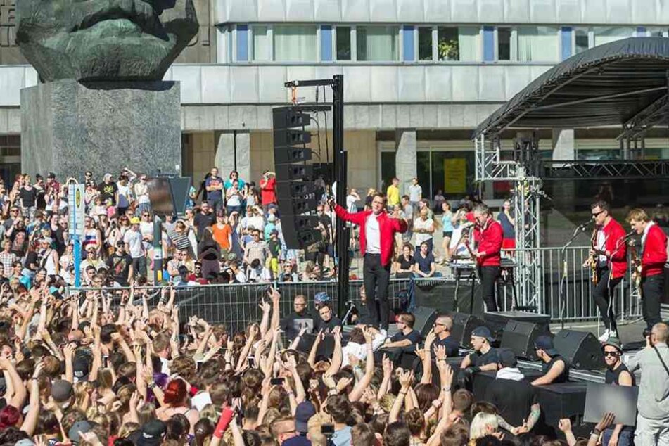 Am 11. Juni trat die Band "Kraftklub" bei "Rock am Kopp" für lau auf.