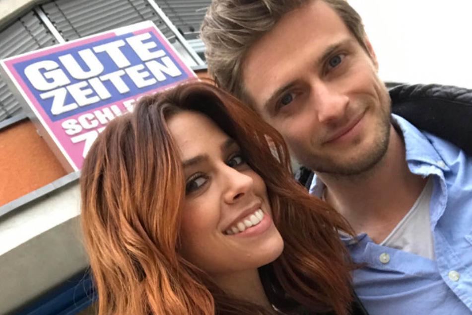 Bahnt sich da was an? Vanessa Mai (24) und Jörn Schlönvoigt (30) am GZSZ-Set.