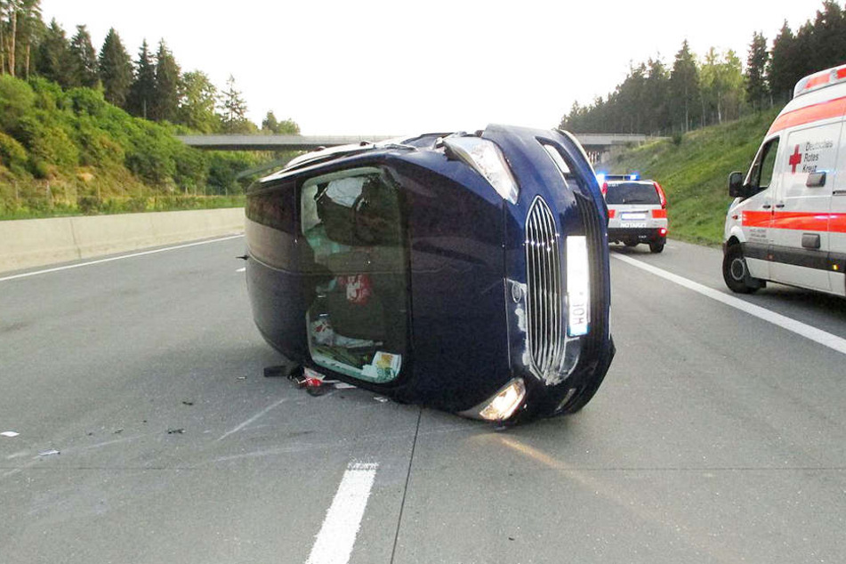 Der Ford überschlug sich bei dem Unfall.