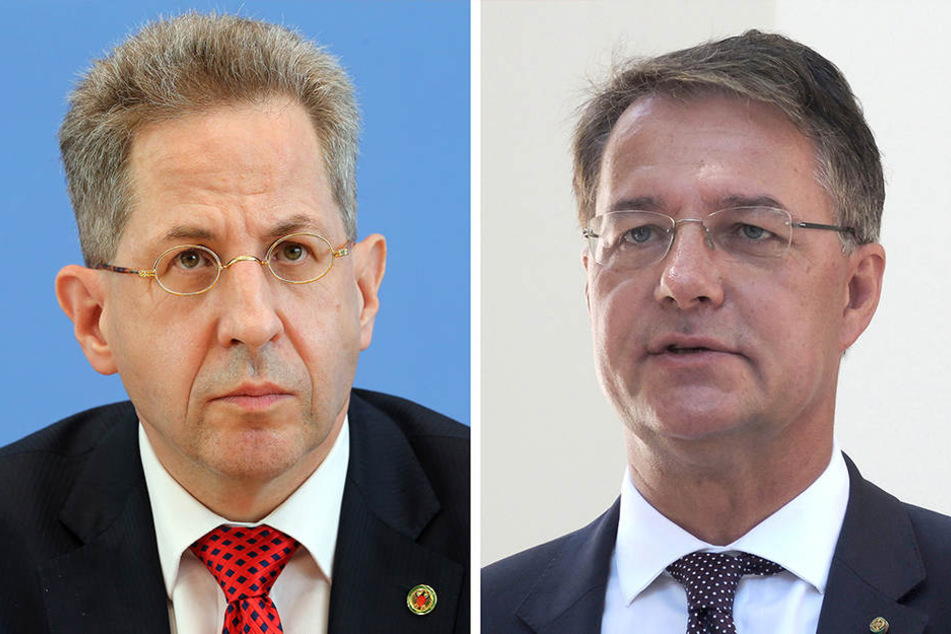 Die Bildkombo zeigt Hans-Georg Maaßen (li.), Präsident des Bundesamtes für Verfassungsschutz, und Gunther Adler, beamteter Staatssekretär im Bundesinnenministerium.