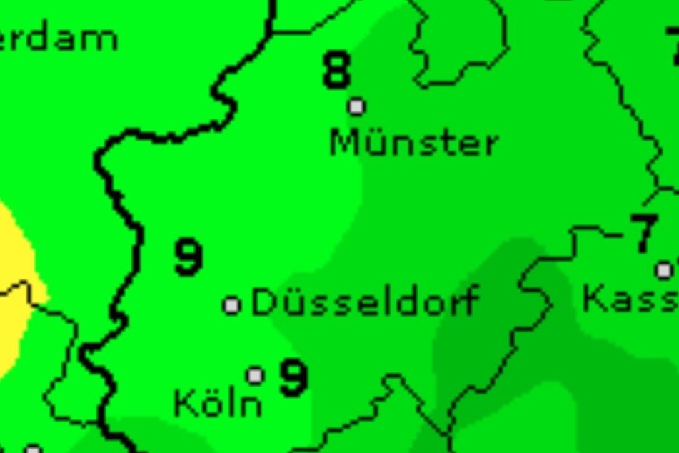Bei milden Temperaturen kommt einiges an Regen runter.