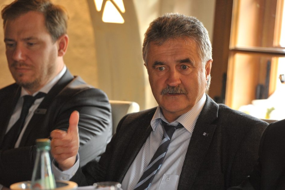 Geschäftsführer Hans-Joachim Wunderlich beim Jahresgespräch der IHK.