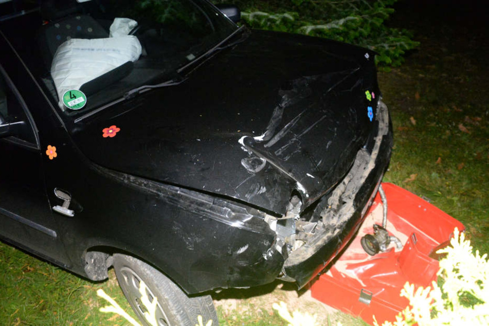 Der Motorblock wurden bei dem Crash herausgerissen.