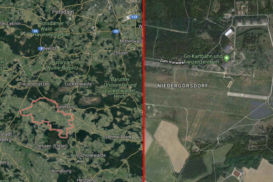 Niedergörsdorf liegt nordöstlich von Lutherstadt Wittenberg.