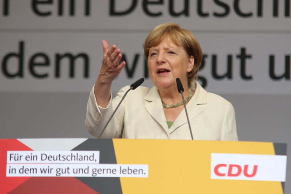 Merkels Wahlkampfauftritt in Quedlinburg wurde erheblich gestört.