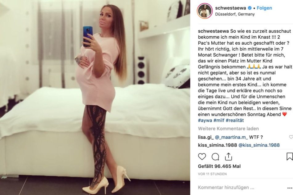 Die Skandal-Rapperin postete das Foto auf Instagram.