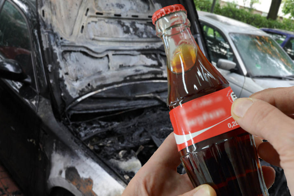 Der Mann griff kurzerhand zur Cola-Flasche und löschte das Feuer. (Symbolbild)