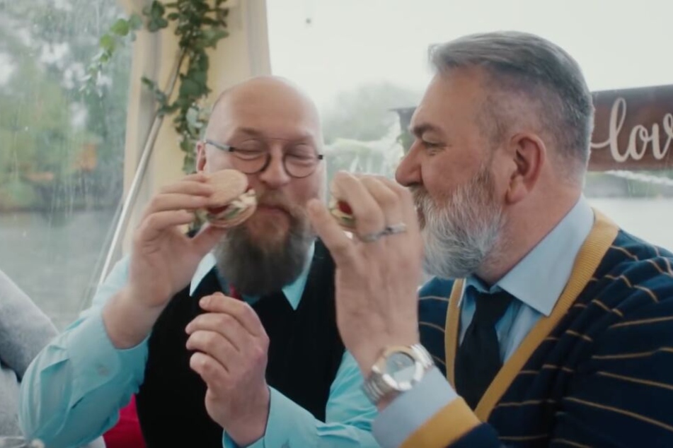 Burger-Party zur Hochzeit.