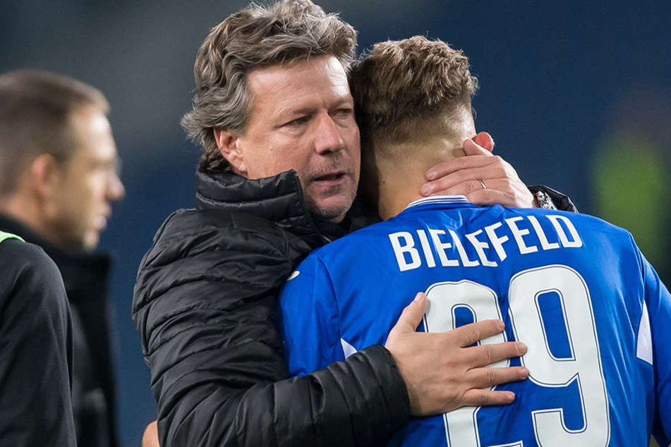 DSC-Trainer Jeff Saibene (49) hat mit Leandro Putaro (20) einen guten Riecher fürs letzte Spiel.