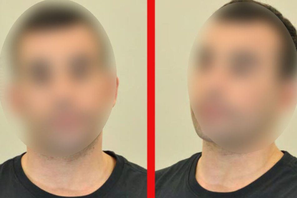 Mit Fahndungsbildern sucht die Polizei nach den geflohenen Hamed Mouki.